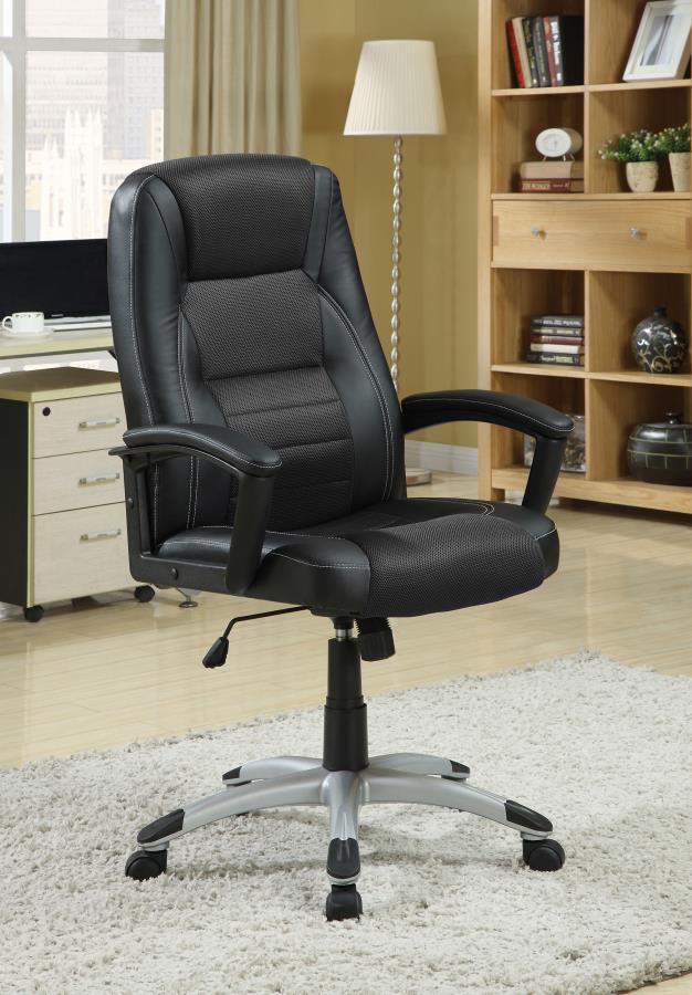 (image for) Dione Upholstered Adjustable Home Office Desk Chair Black