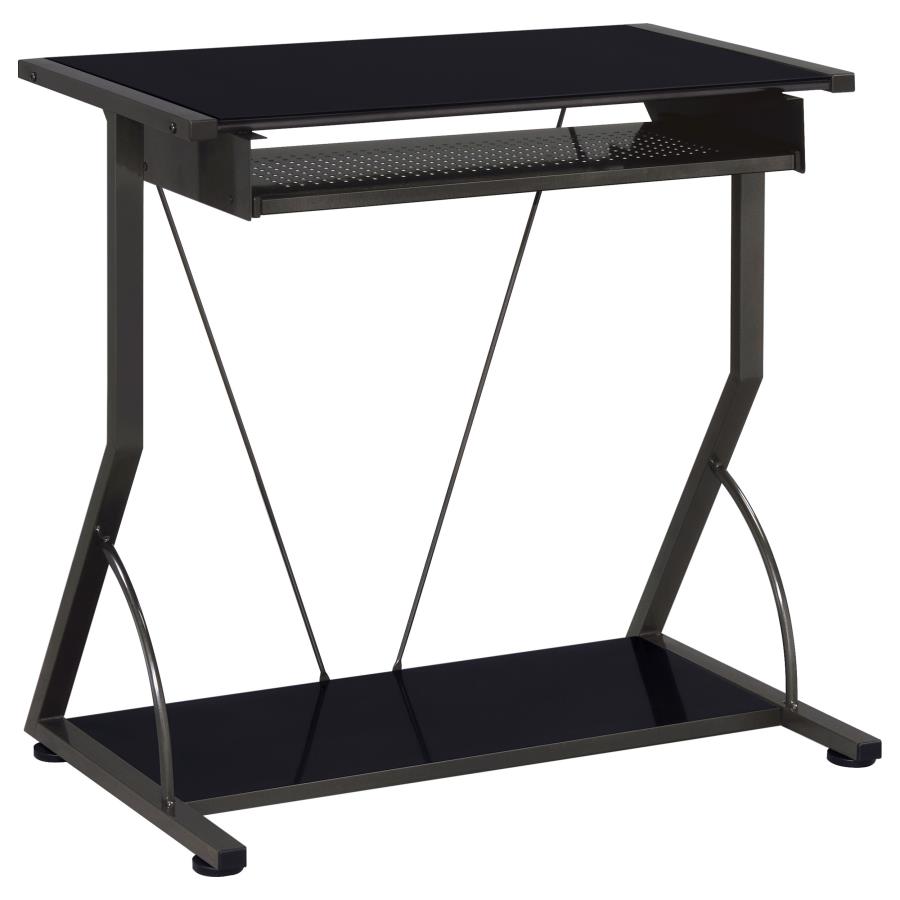 (image for) Alastair 30-inch Computer Desk with Keyboard Tray Black