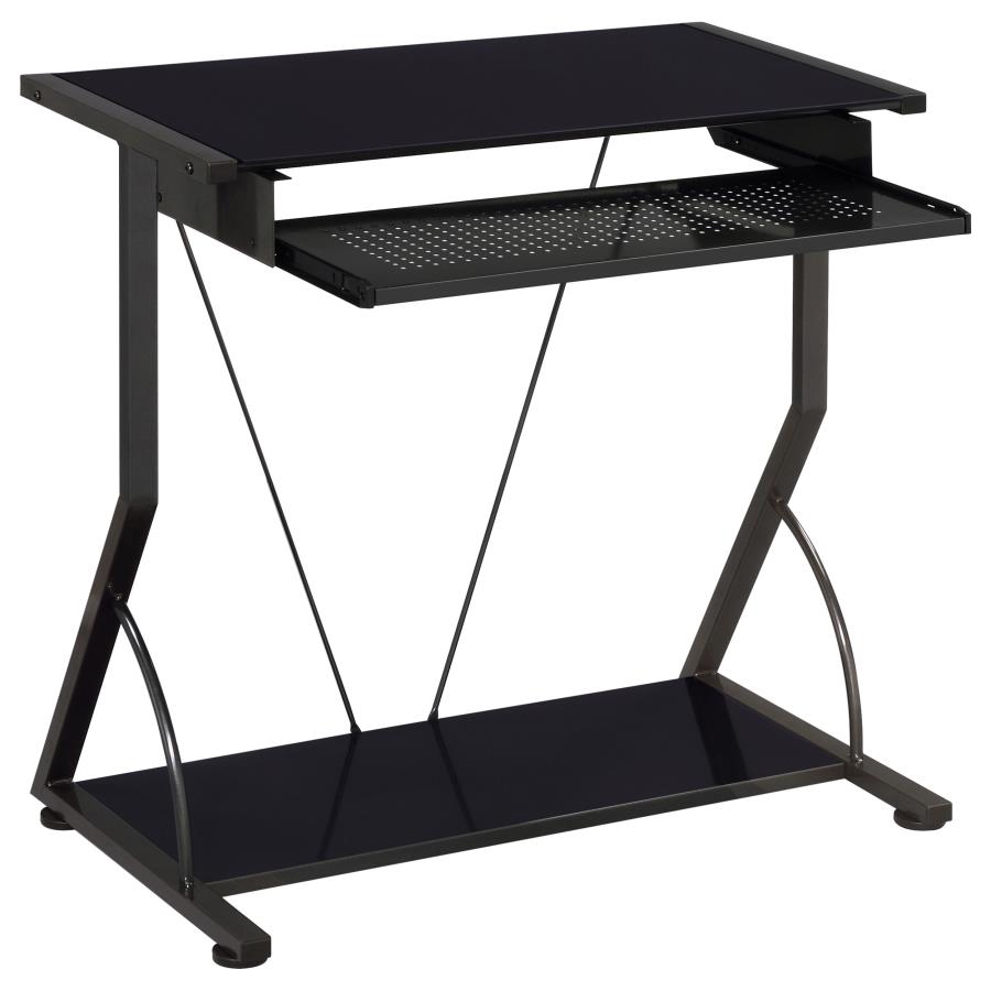 (image for) Alastair 30-inch Computer Desk with Keyboard Tray Black