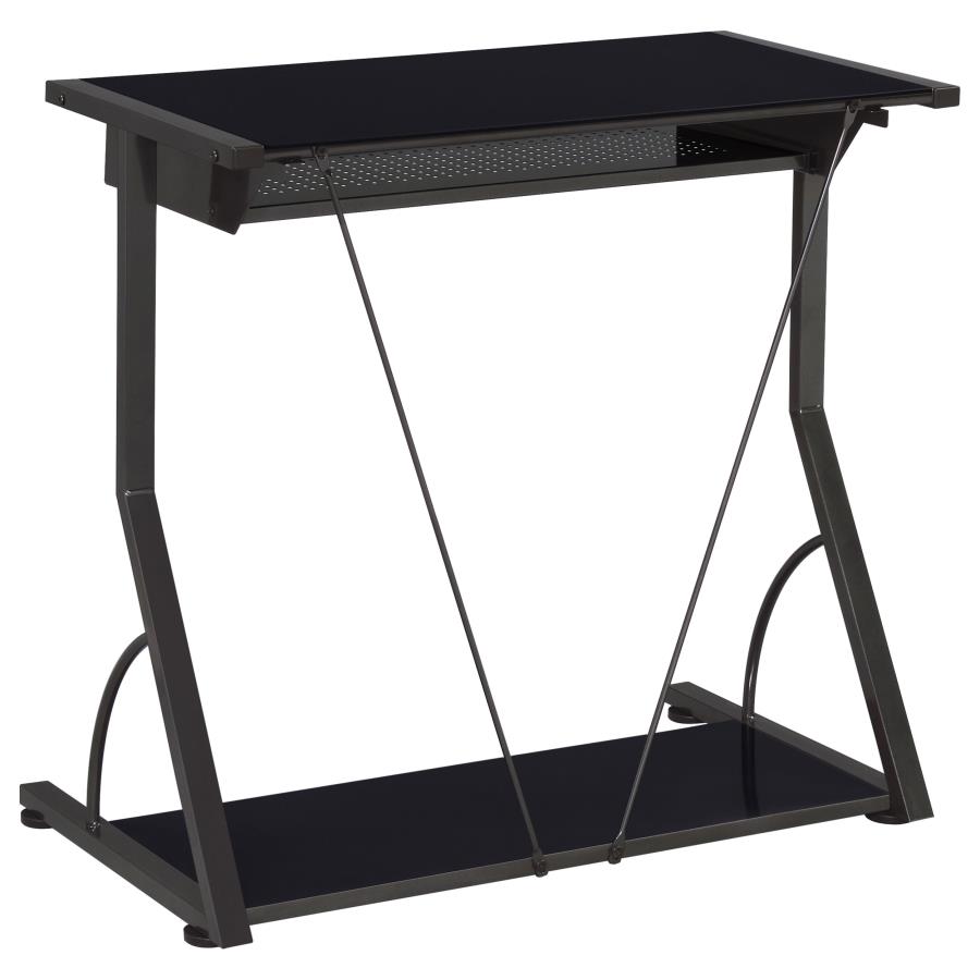 (image for) Alastair 30-inch Computer Desk with Keyboard Tray Black