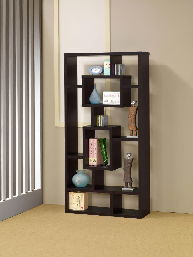 (image for) Corey 71-inch 8-shelf Bookshelf Cappuccino