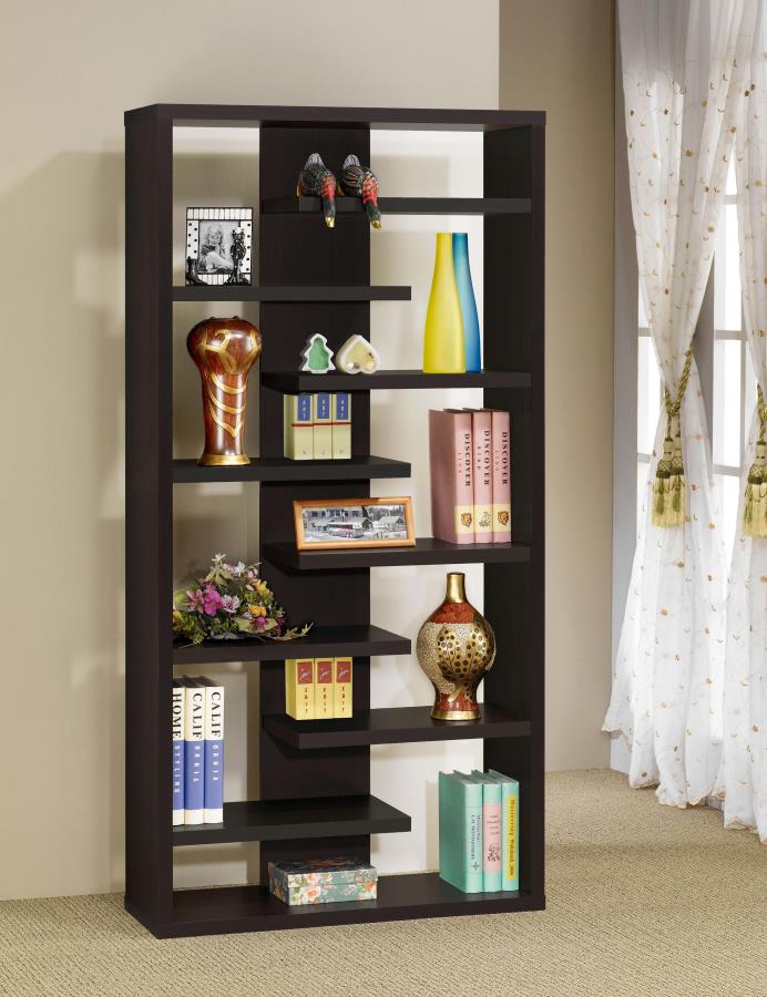 (image for) Altmark 71-inch 8-shelf Open Bookcase Cappuccino