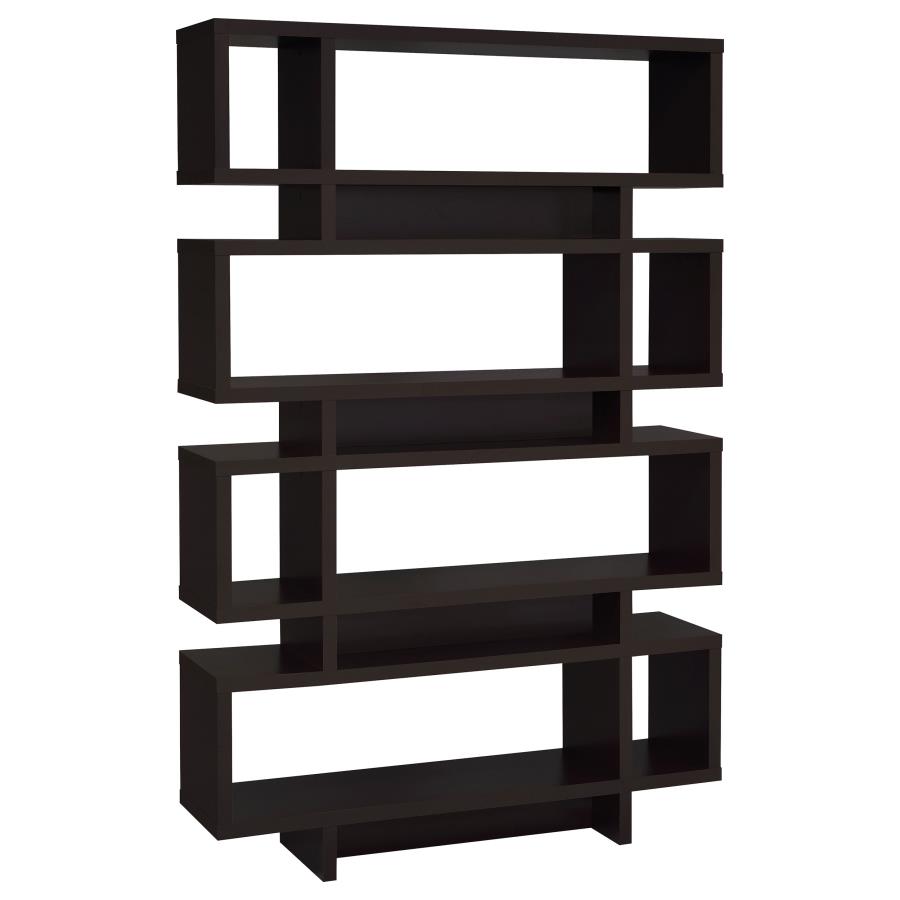 (image for) Reid 73-inch 4-shelf Bookshelf Cappuccino - Click Image to Close