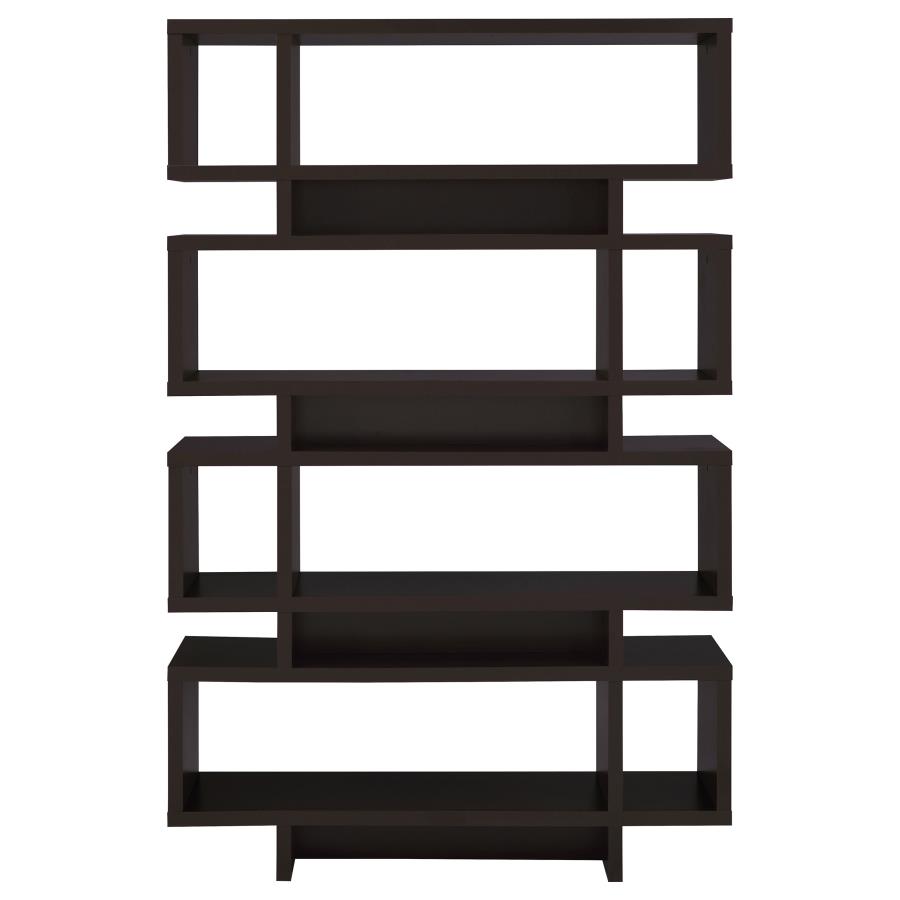 (image for) Reid 73-inch 4-shelf Bookshelf Cappuccino