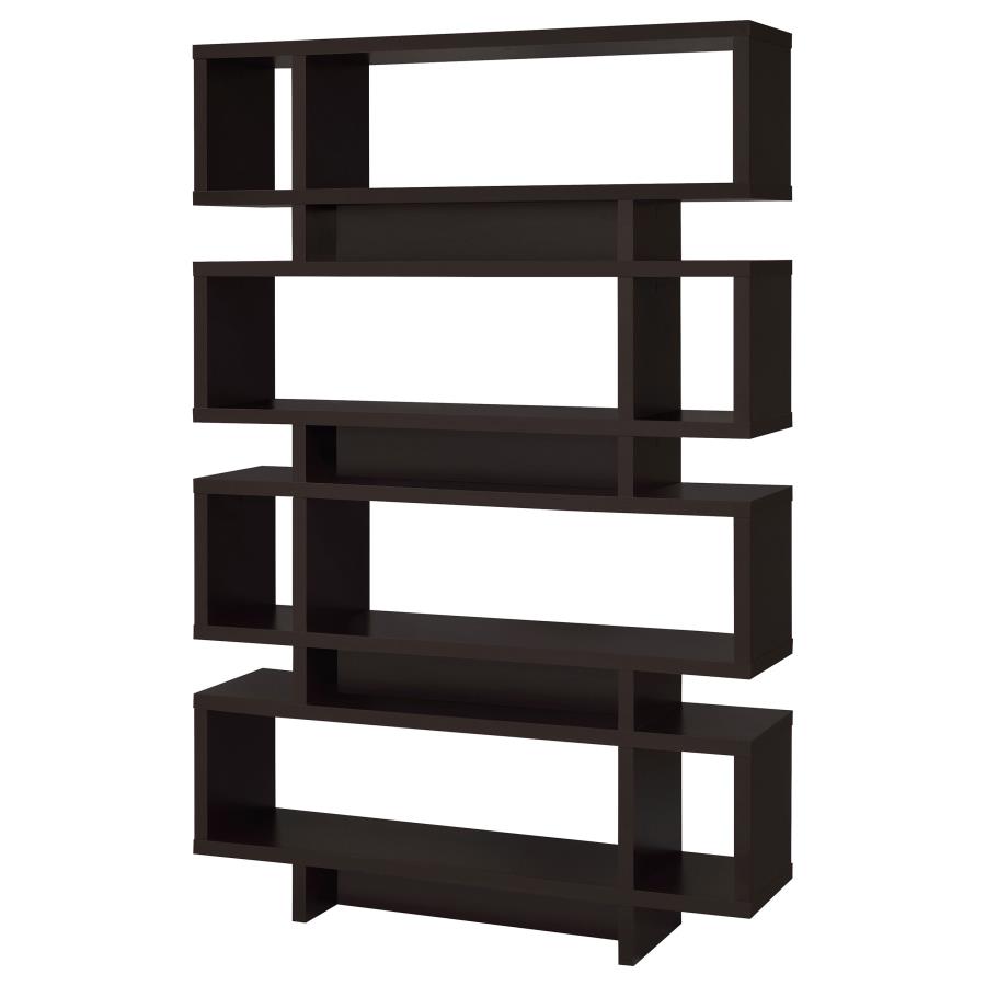 (image for) Reid 73-inch 4-shelf Bookshelf Cappuccino