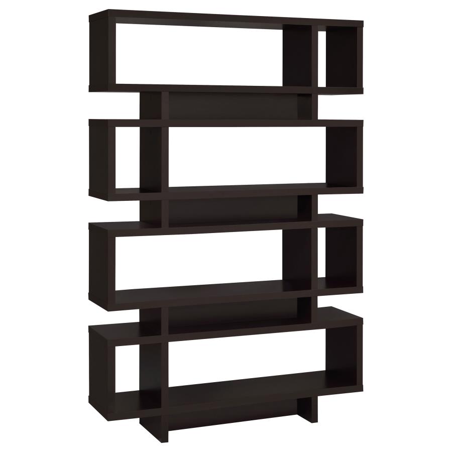 (image for) Reid 73-inch 4-shelf Bookshelf Cappuccino