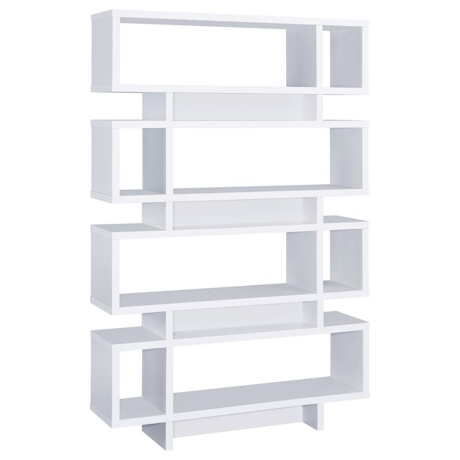 (image for) Reid 73-inch 4-shelf Bookshelf White