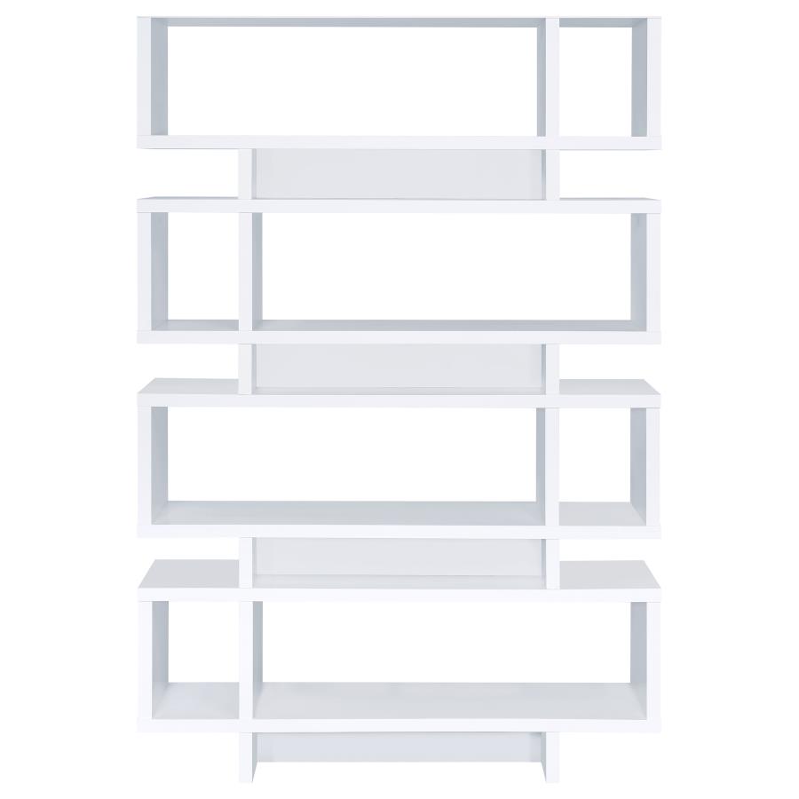 (image for) Reid 73-inch 4-shelf Bookshelf White