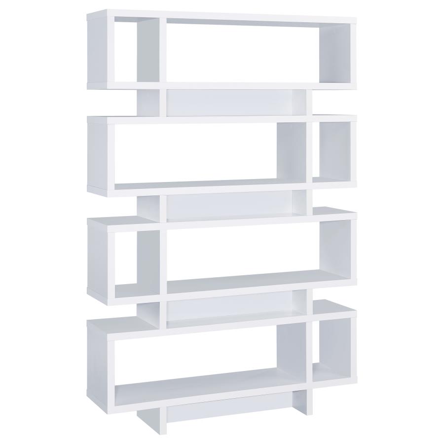 (image for) Reid 73-inch 4-shelf Bookshelf White