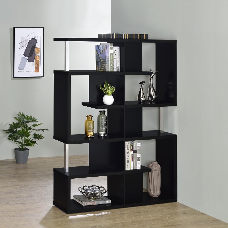 (image for) Hoover 63-inch 5-shelf Bookshelf Black