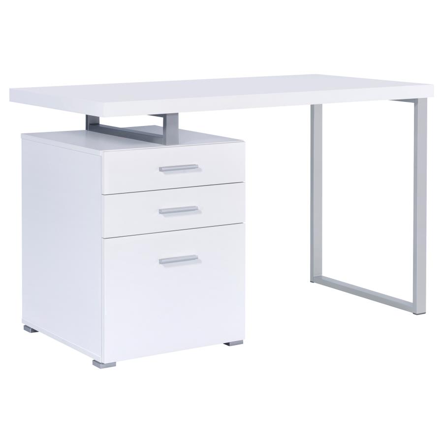 (image for) Brennan 47-inch 3-drawer Office Computer Desk White