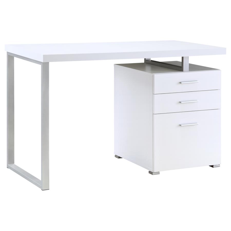 (image for) Brennan 47-inch 3-drawer Office Computer Desk White