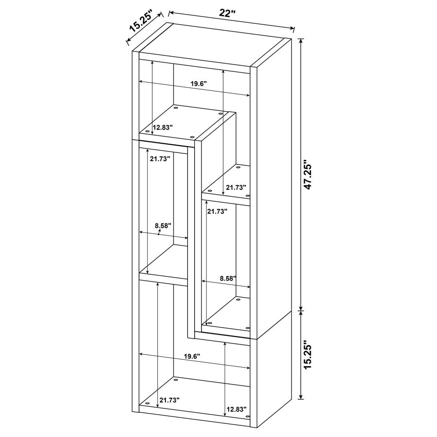 (image for) Velma Multipurpose TV Stand and Bookshelf Cappuccino