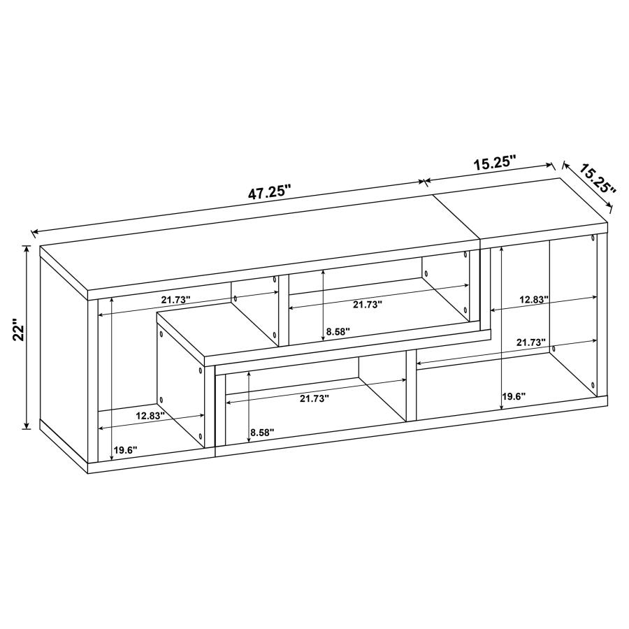 (image for) Velma Multipurpose TV Stand and Bookshelf Cappuccino