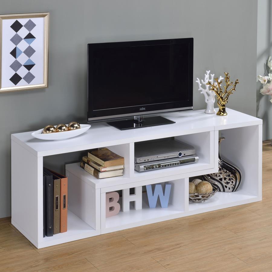 (image for) Velma Multipurpose TV Stand and Bookshelf White