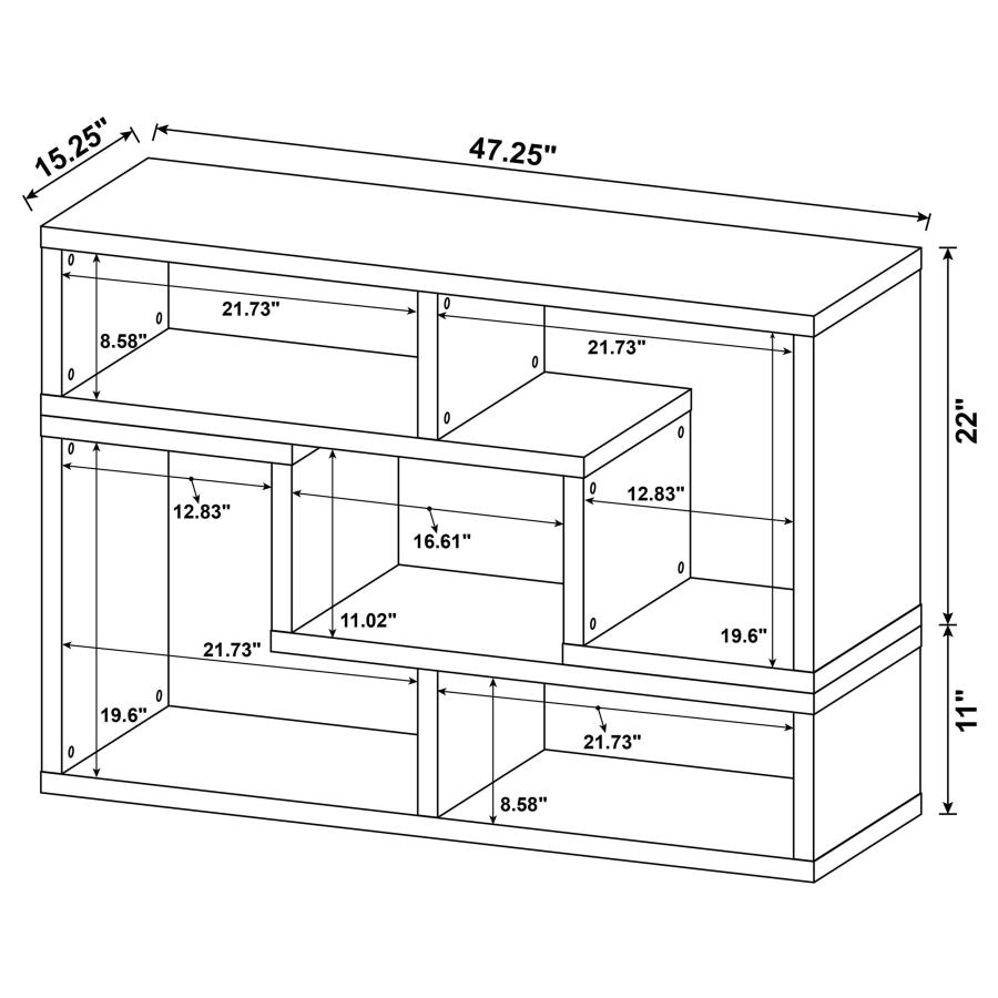 (image for) Velma Multipurpose TV Stand and Bookshelf White