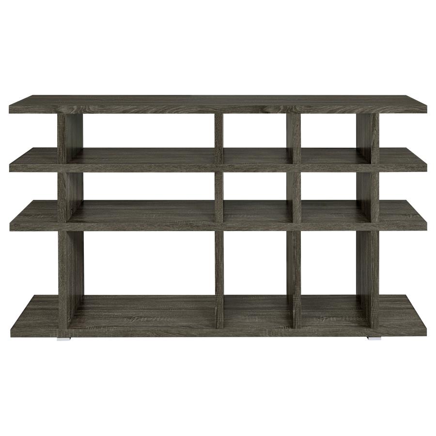 (image for) Santos 63-inch 3-shelf Console Bookcases Weathered Grey