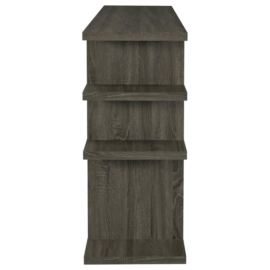 (image for) Santos 63-inch 3-shelf Console Bookcases Weathered Grey