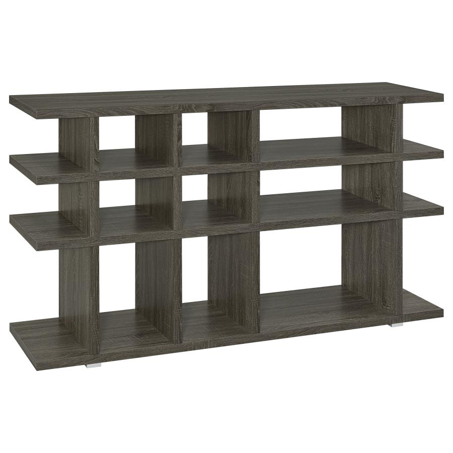 (image for) Santos 63-inch 3-shelf Console Bookcases Weathered Grey