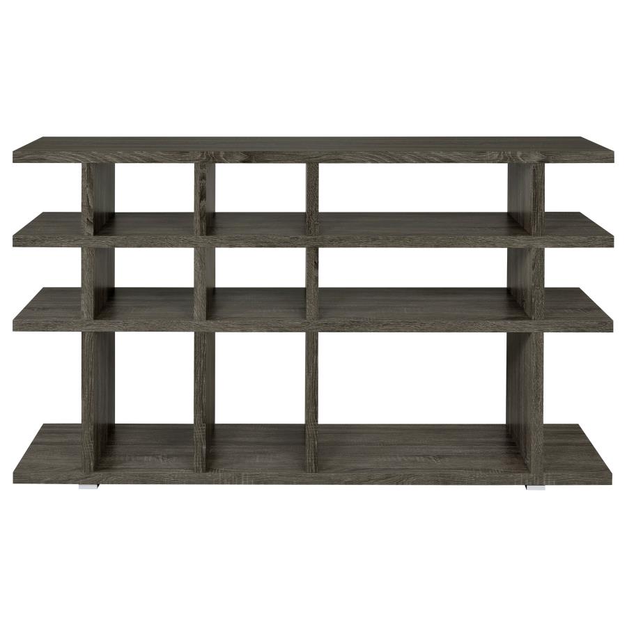 (image for) Santos 63-inch 3-shelf Console Bookcases Weathered Grey