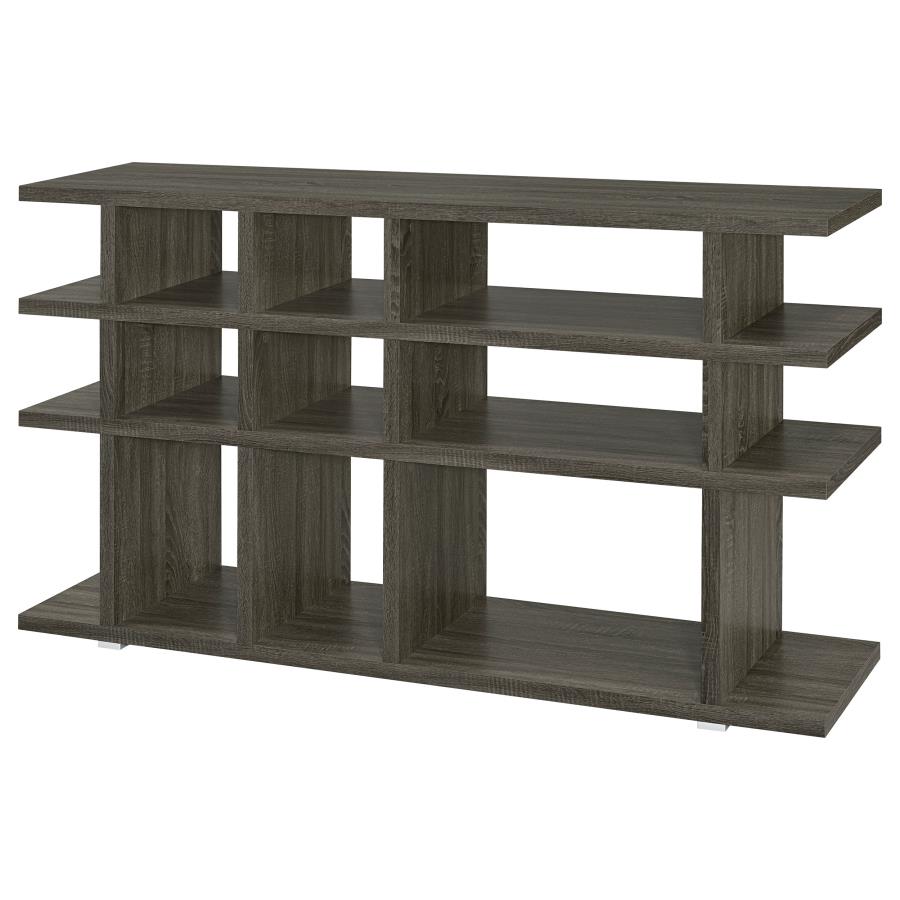 (image for) Santos 63-inch 3-shelf Console Bookcases Weathered Grey