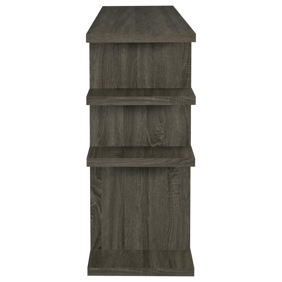 (image for) Santos 63-inch 3-shelf Console Bookcases Weathered Grey