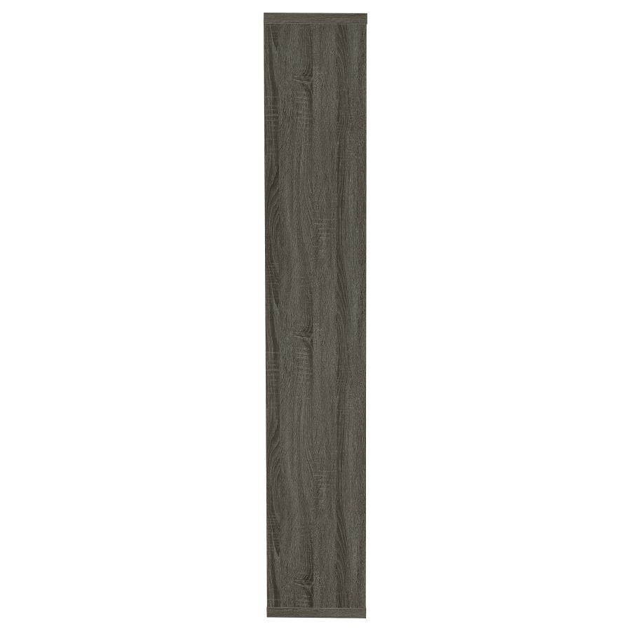 (image for) Theo 71-inch 6-shelf Bookshelf Weathered Grey