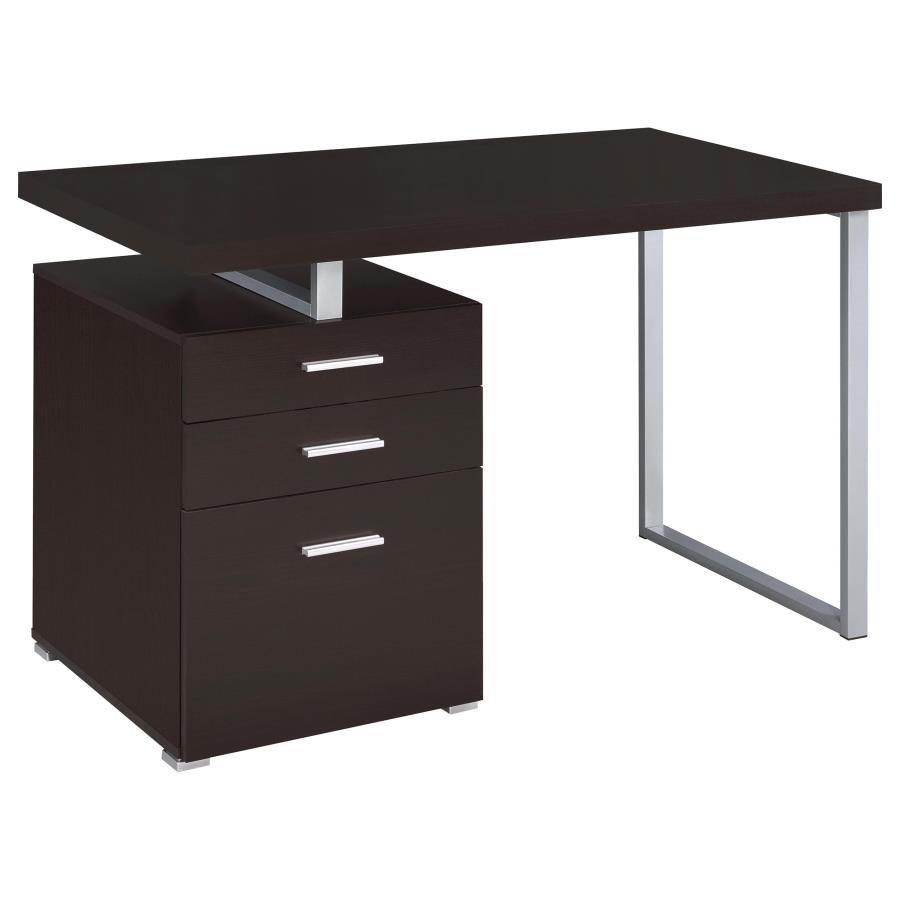 (image for) Brennan 47-inch 3-drawer Office Computer Desk Cappuccino