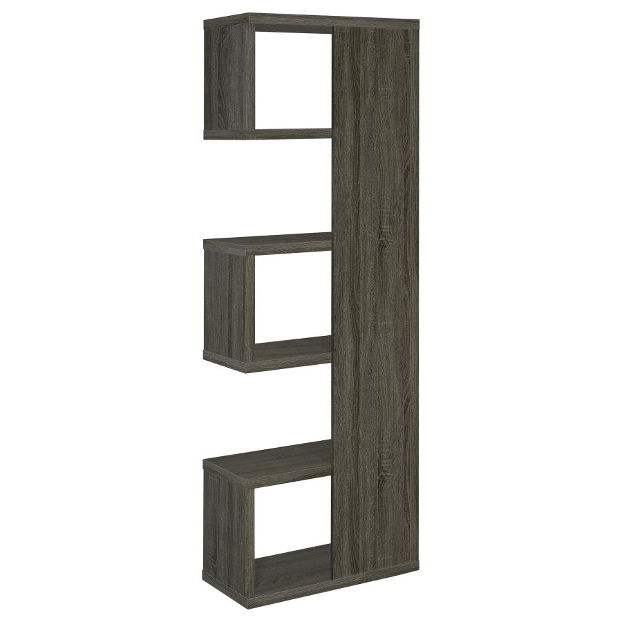 (image for) Joey 71-inch 5-shelf Bookshelf Weathered Grey