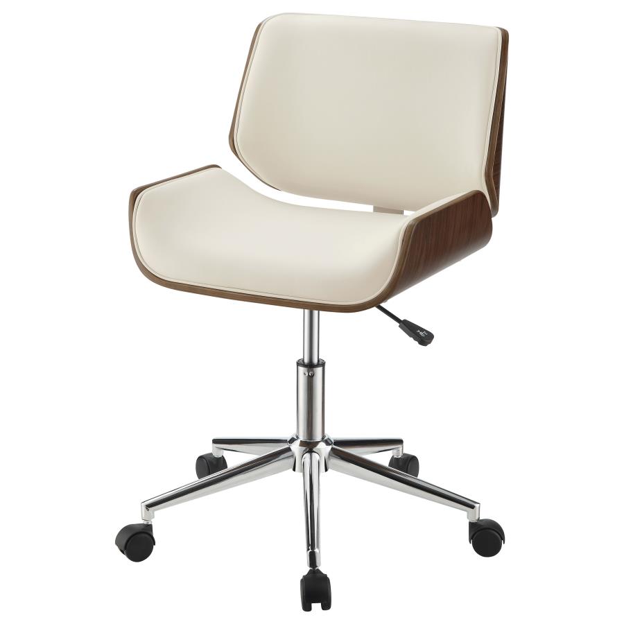 (image for) Addington Upholstered Adjustable Office Desk Chair Ecru