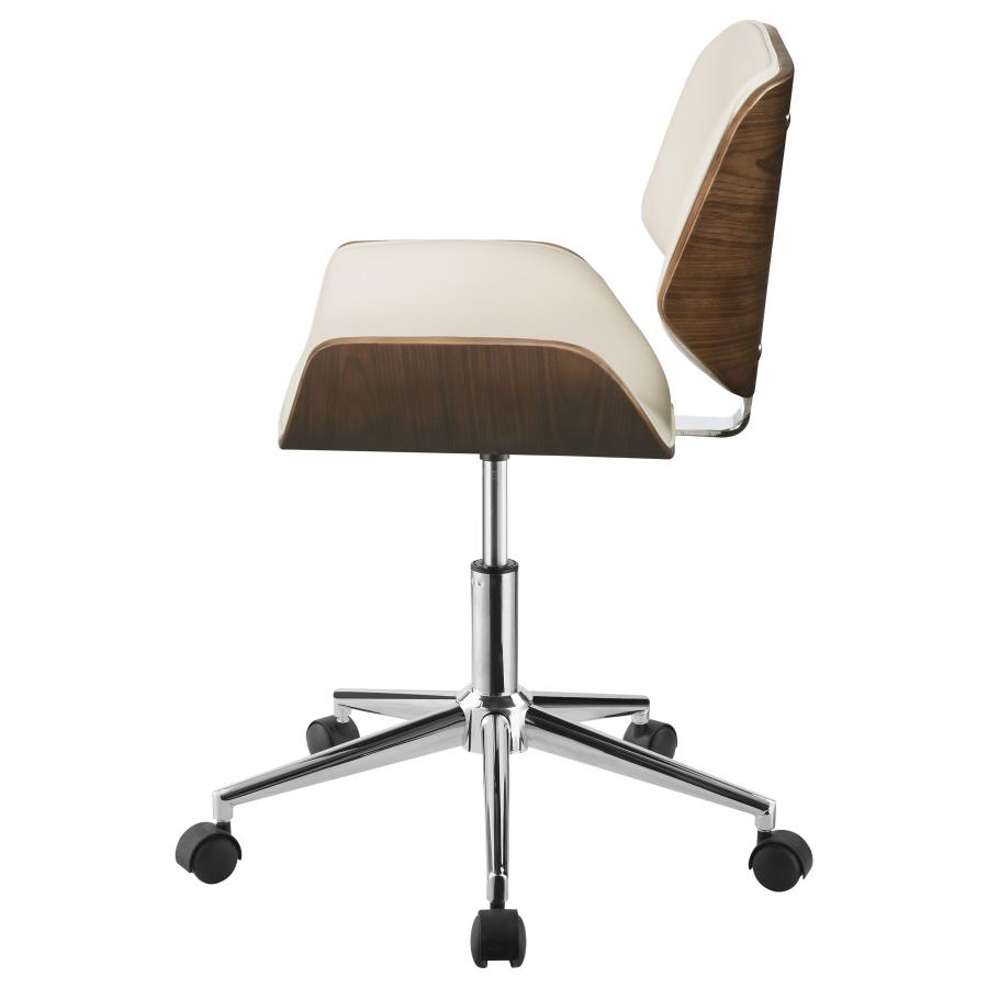 (image for) Addington Upholstered Adjustable Office Desk Chair Ecru