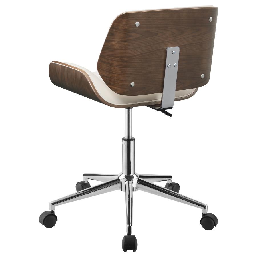 (image for) Addington Upholstered Adjustable Office Desk Chair Ecru