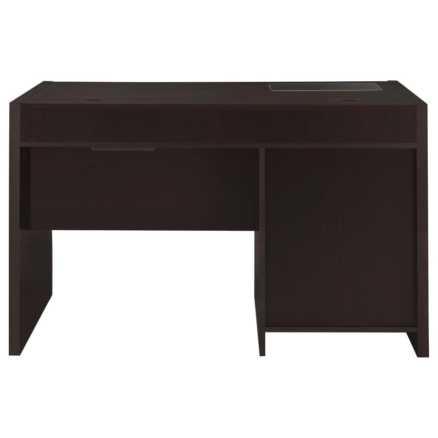 (image for) Halston 47-inch 2-drawer Office Desk with Cabinet Cappuccino