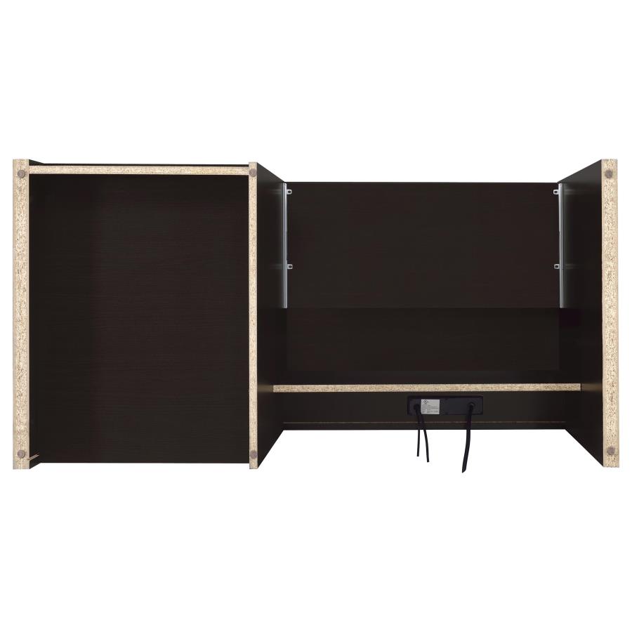 (image for) Halston 47-inch 2-drawer Office Desk with Cabinet Cappuccino