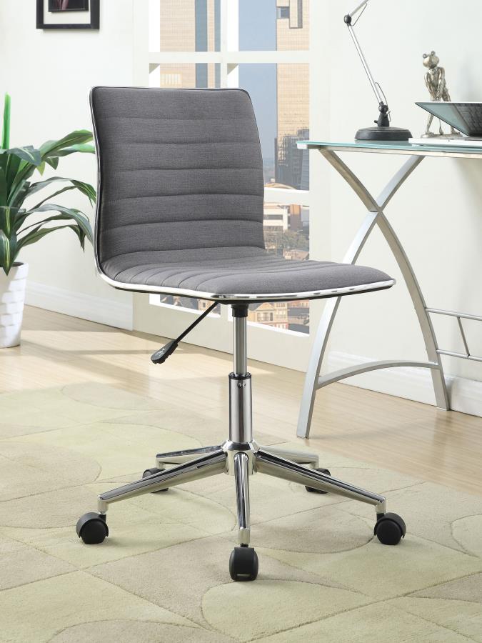 (image for) Chryses Upholstered Adjustable Home Office Desk Chair Grey