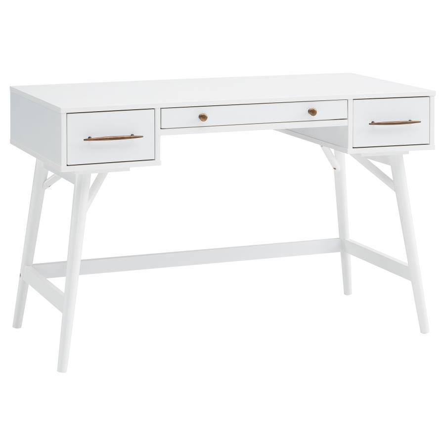 (image for) Mugga 47-inch 3-drawer Wood Writing Desk White