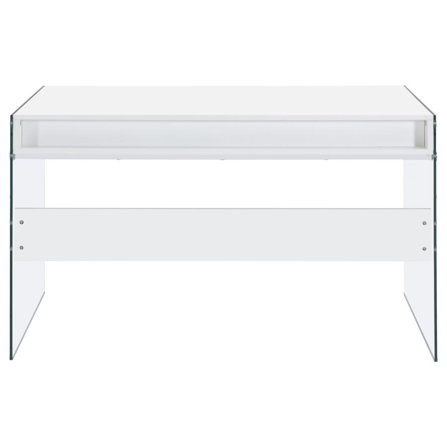 (image for) Dobrev 48-inch 2-drawer Writing Desk White High Gloss