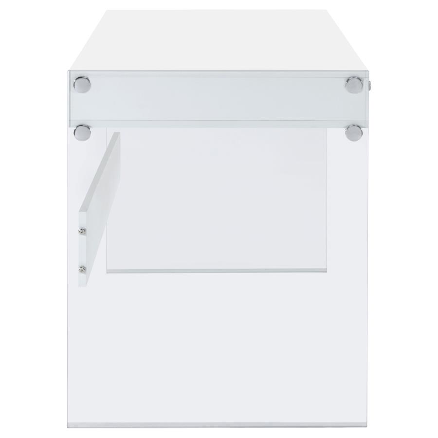 (image for) Dobrev 48-inch 2-drawer Writing Desk White High Gloss