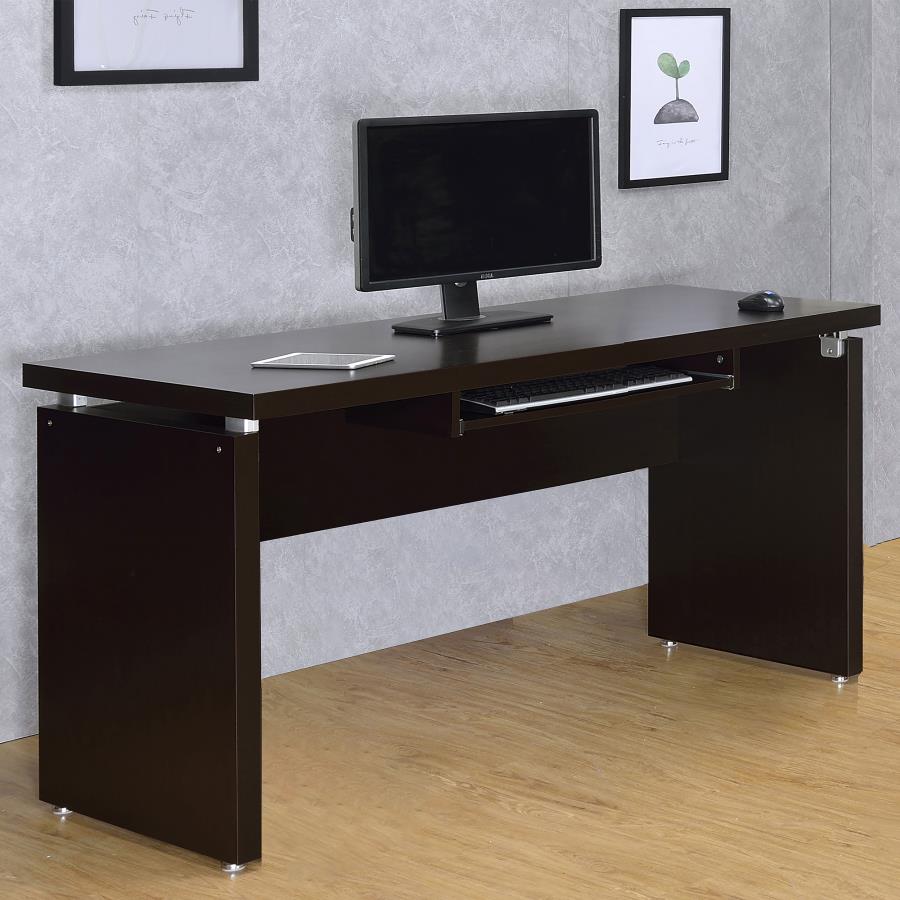 (image for) Skylar 55-inch Computer Desk with Keyboard Drawer Cappuccino