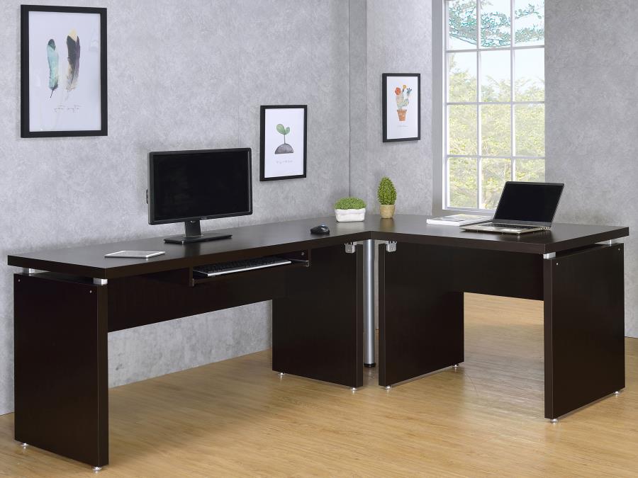 (image for) Skylar 55-inch Computer Desk with Keyboard Drawer Cappuccino