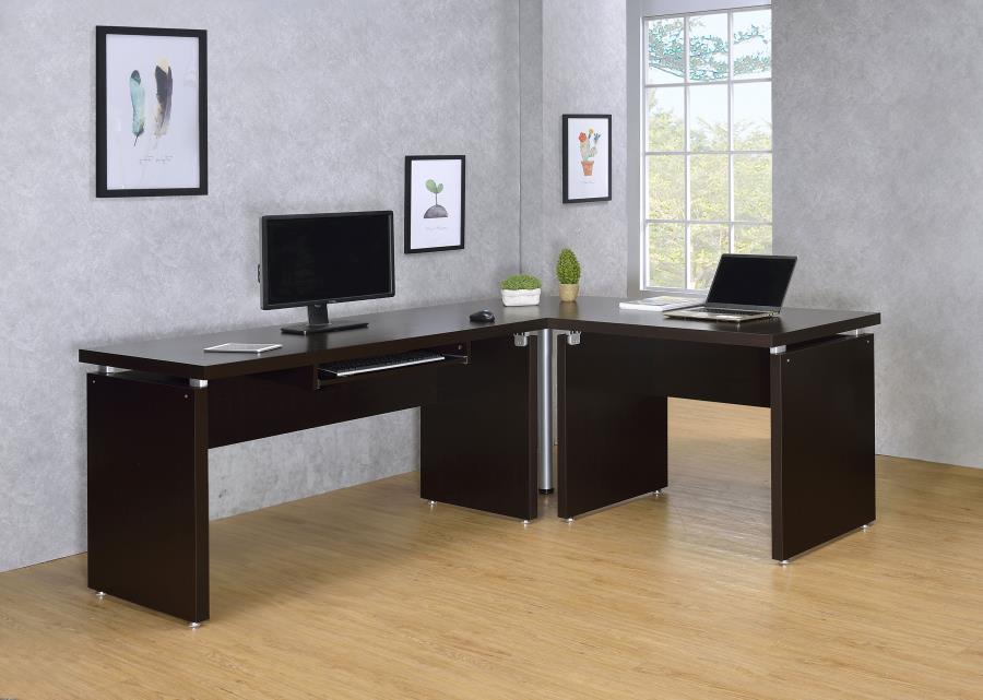 (image for) Skylar 83-inch L-Shaped Office Computer Desk Cappuccino