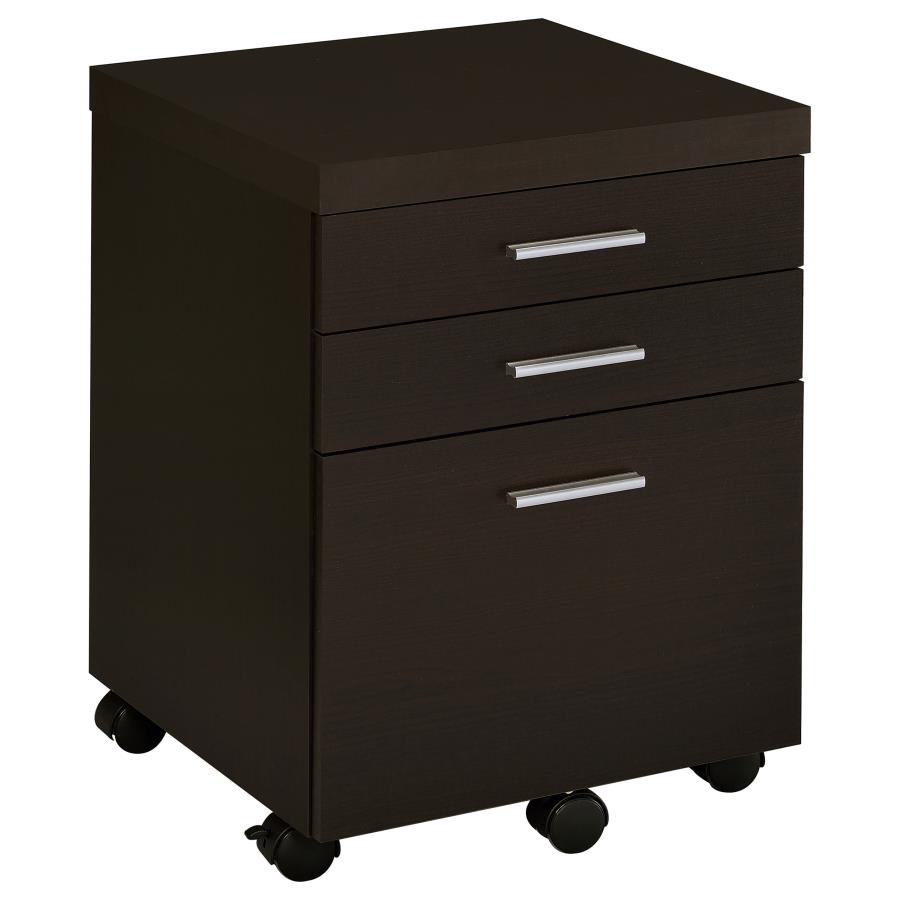 (image for) Skylar 3-drawer Home Office Mobile File Cabinet Cappuccino - Click Image to Close