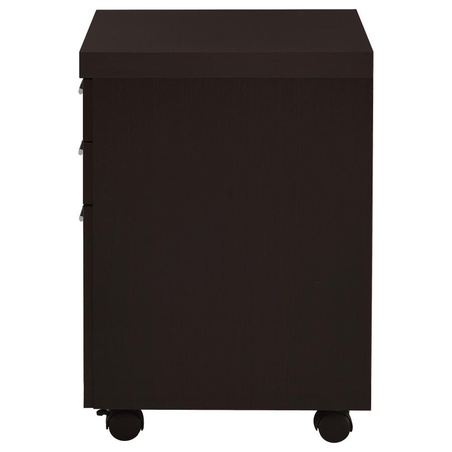 (image for) Skylar 3-drawer Home Office Mobile File Cabinet Cappuccino