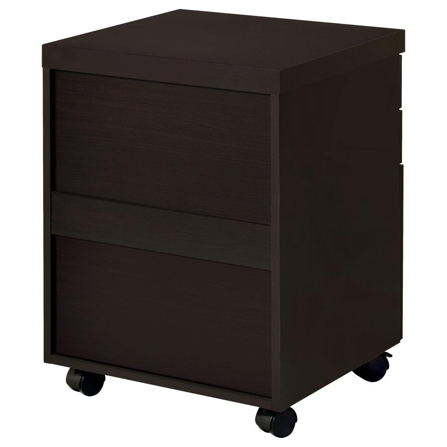 (image for) Skylar 3-drawer Home Office Mobile File Cabinet Cappuccino