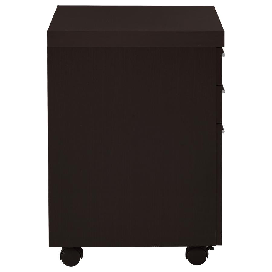 (image for) Skylar 3-drawer Home Office Mobile File Cabinet Cappuccino