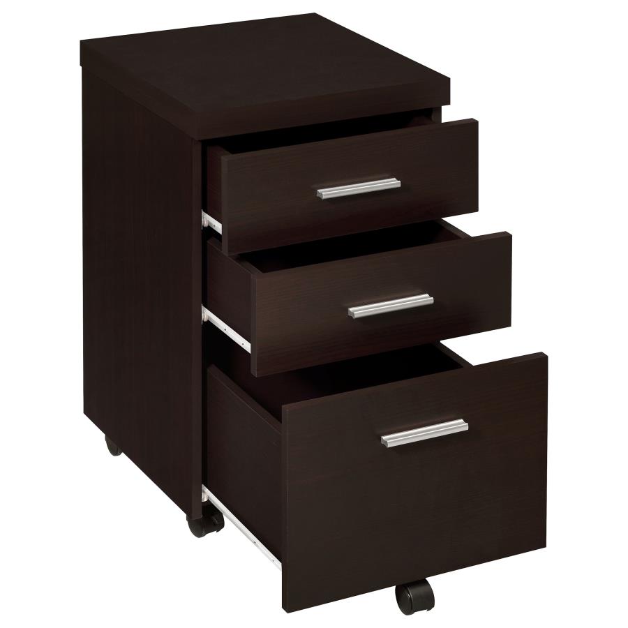 (image for) Skeena 3-piece Home Office Computer Desk Set Cappuccino