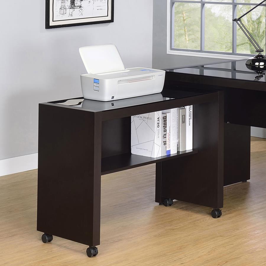 (image for) Skeena 35-inch Home Office Mobile Return Desk Cappuccino