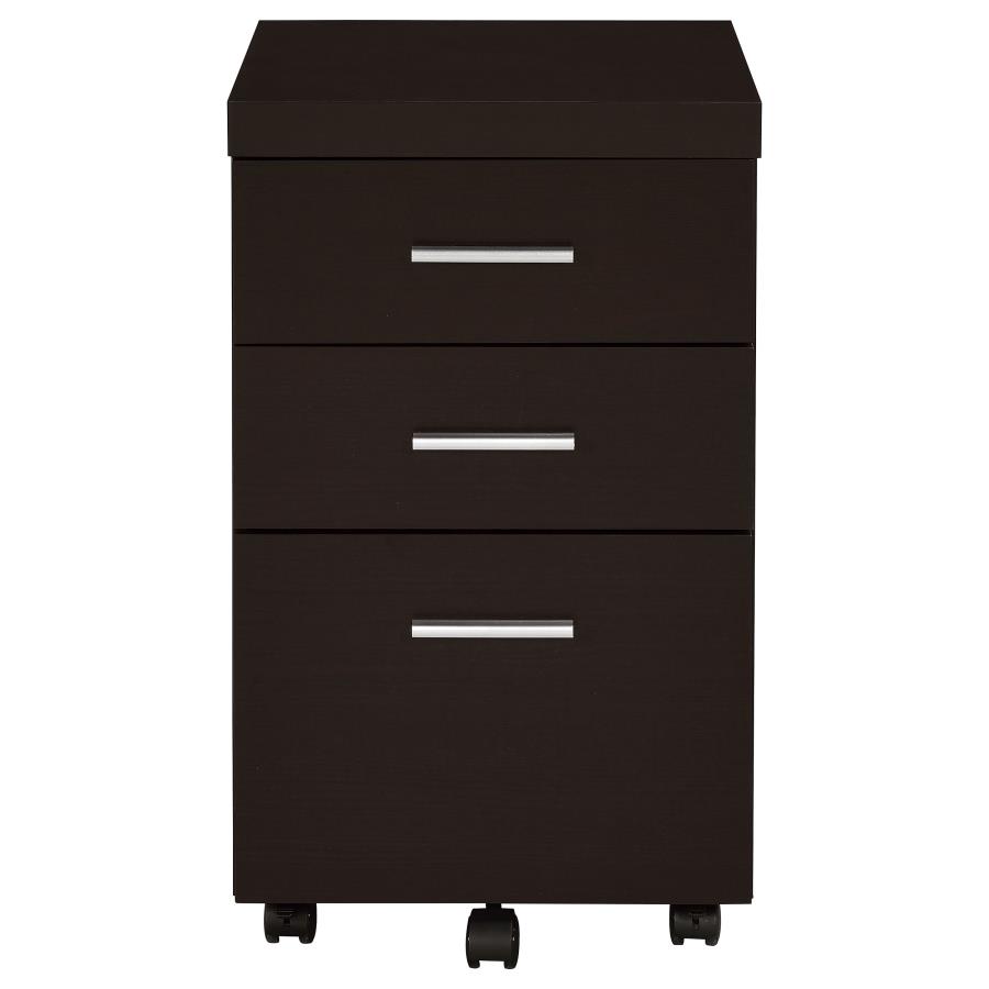 (image for) Skeena 3-drawer Mobile Office Storage Cabinet Cappuccino