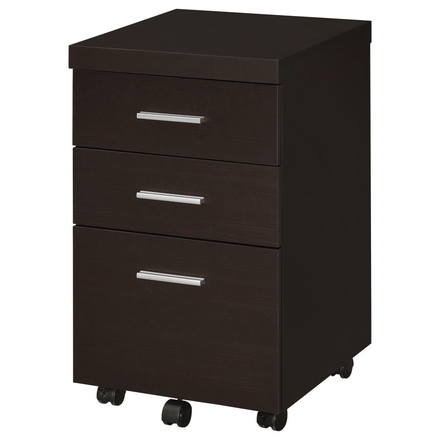 (image for) Skeena 3-drawer Mobile Office Storage Cabinet Cappuccino