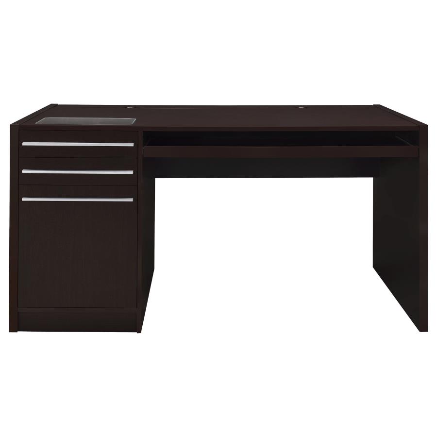 (image for) Halston 60-inch 3-drawer Office Computer Desk Cappuccino